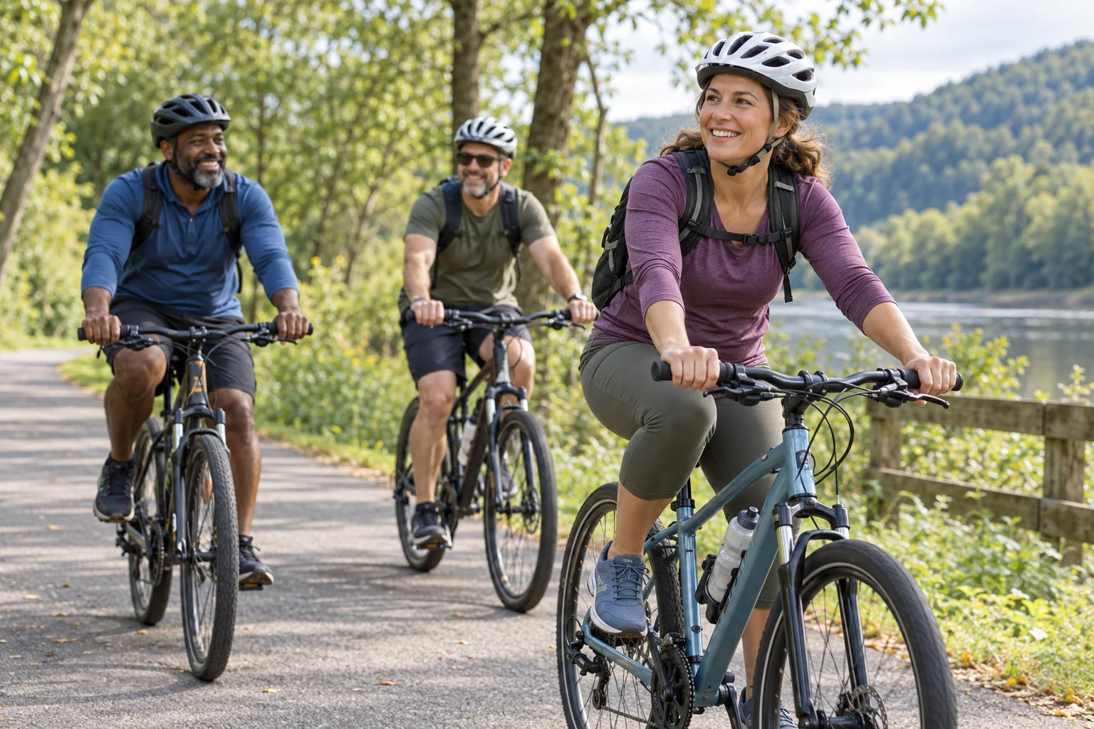 An outdoor cycling adventure